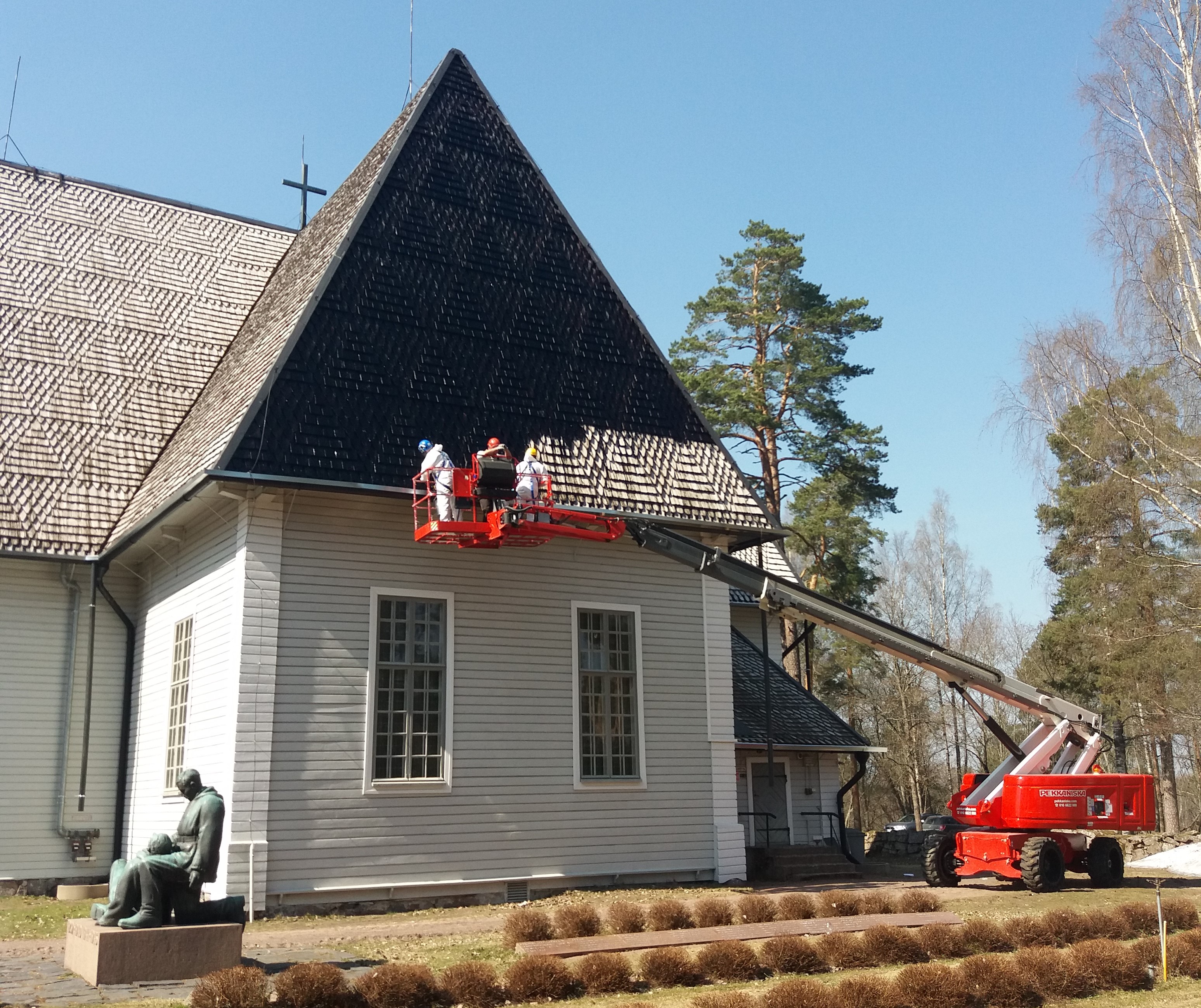 Katon tervaajat Elimäen kirkolla.