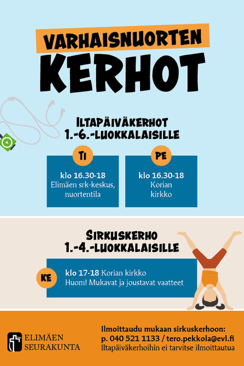 Varhaisnuorten kerhot Elimäellä