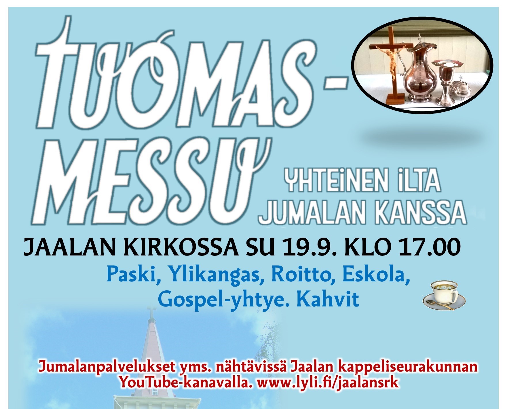 Tuomasmessu Jaalassa Jaalan Tuomasmessun mainos