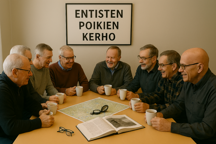Tekoälyn luoma kuva kerhosta