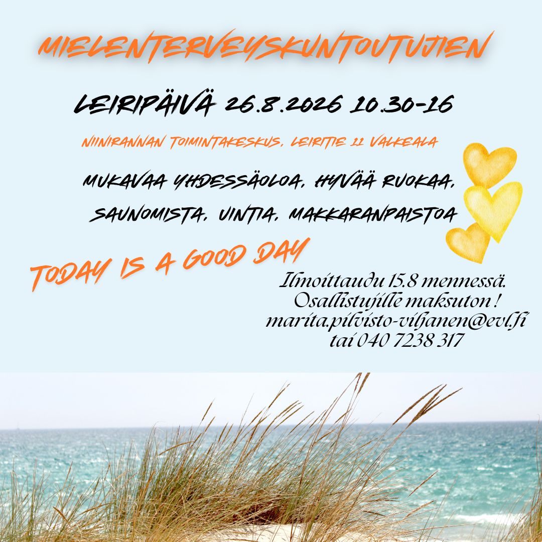 Mielenterveyskuntoutujien leiripäivän mainos