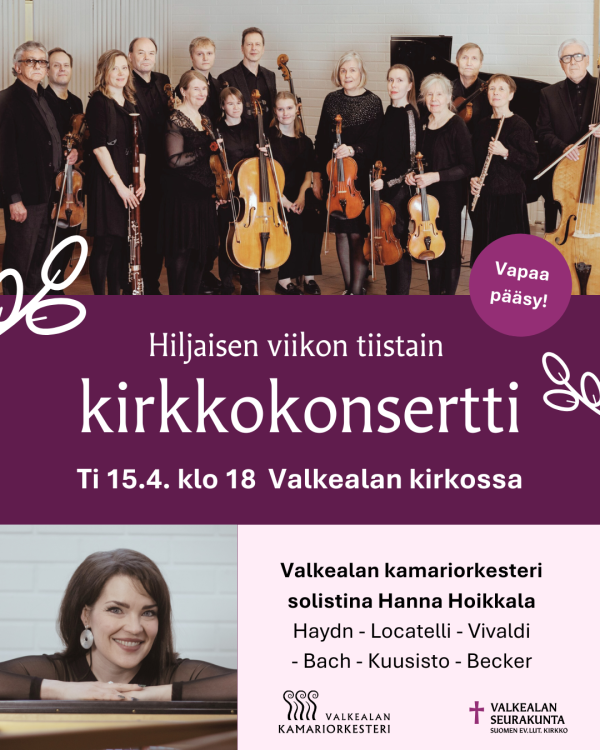 Hiljaisen viikon tiistai-illan konsertti Hiljaisen viikon tiistai