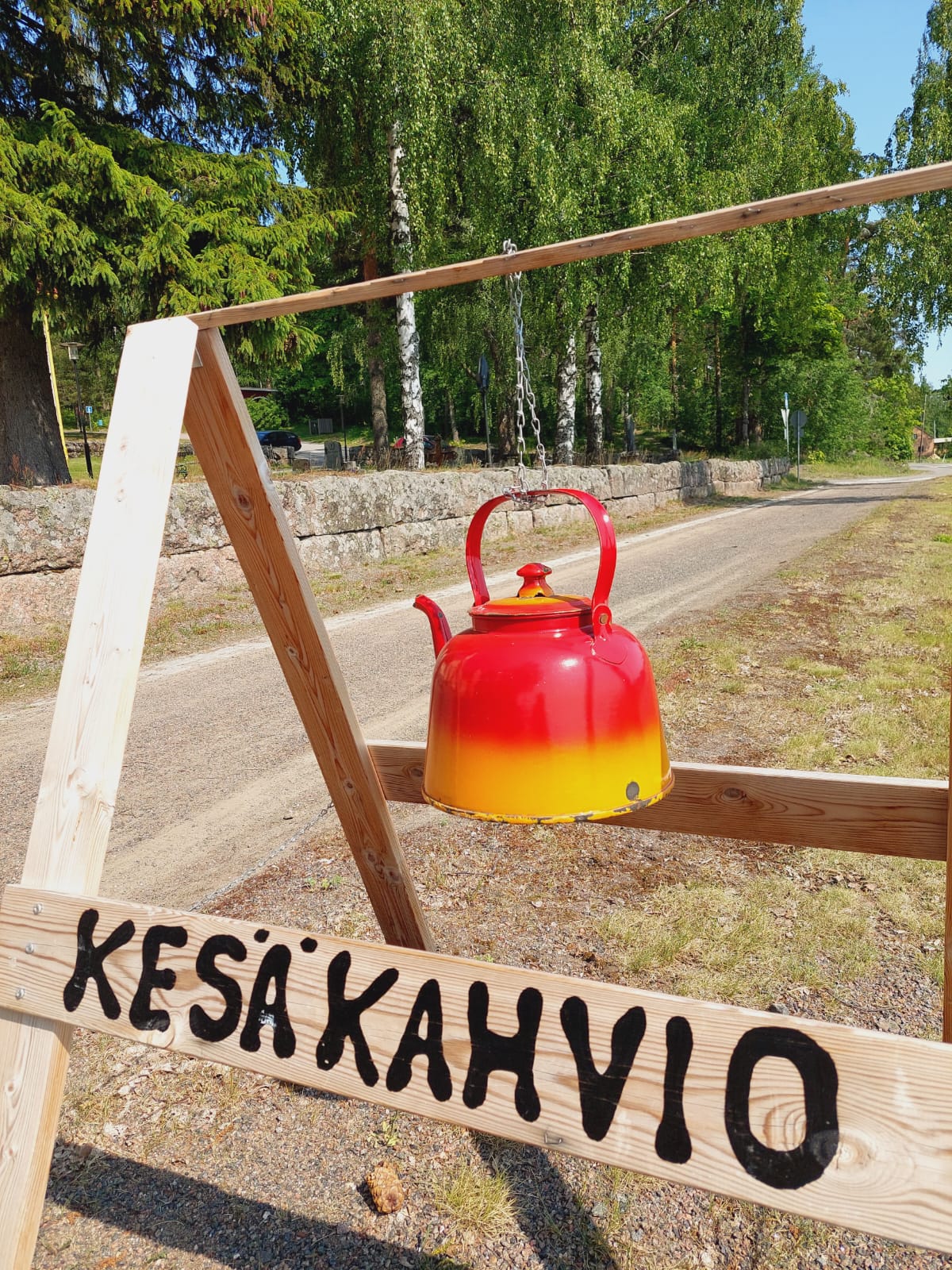 Jaalan lähetyksen kesäkahvila Kyltti