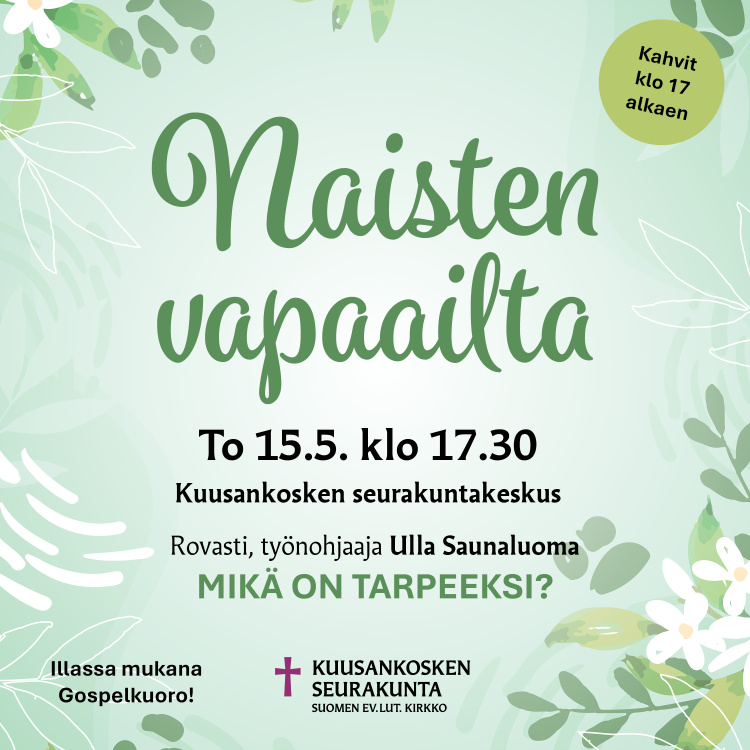 Naisten vapaailta Naisten vapaaillan mainoskuva