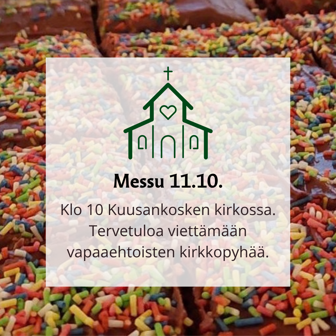 Tervetuloa vapaaehtoisten kirkkopyhään!