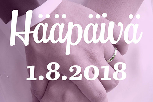 Hääpäivä 1.8.2018