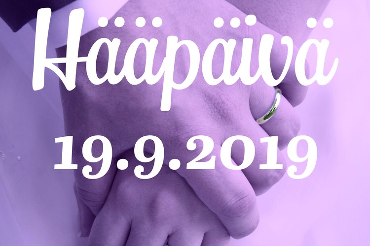 Hääpäivä 19.9.2019