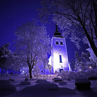 Valkealan kirkko talvella