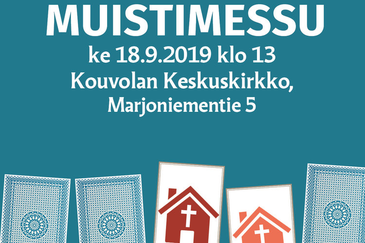 Muistimessu Kouvolan keskuskirkossa 18.9.2019 klo 13