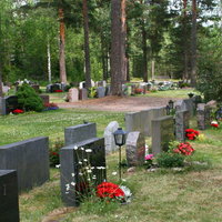 Korian hautausmaa Korian haustamaa kuvattuna yleisilmeeltä.