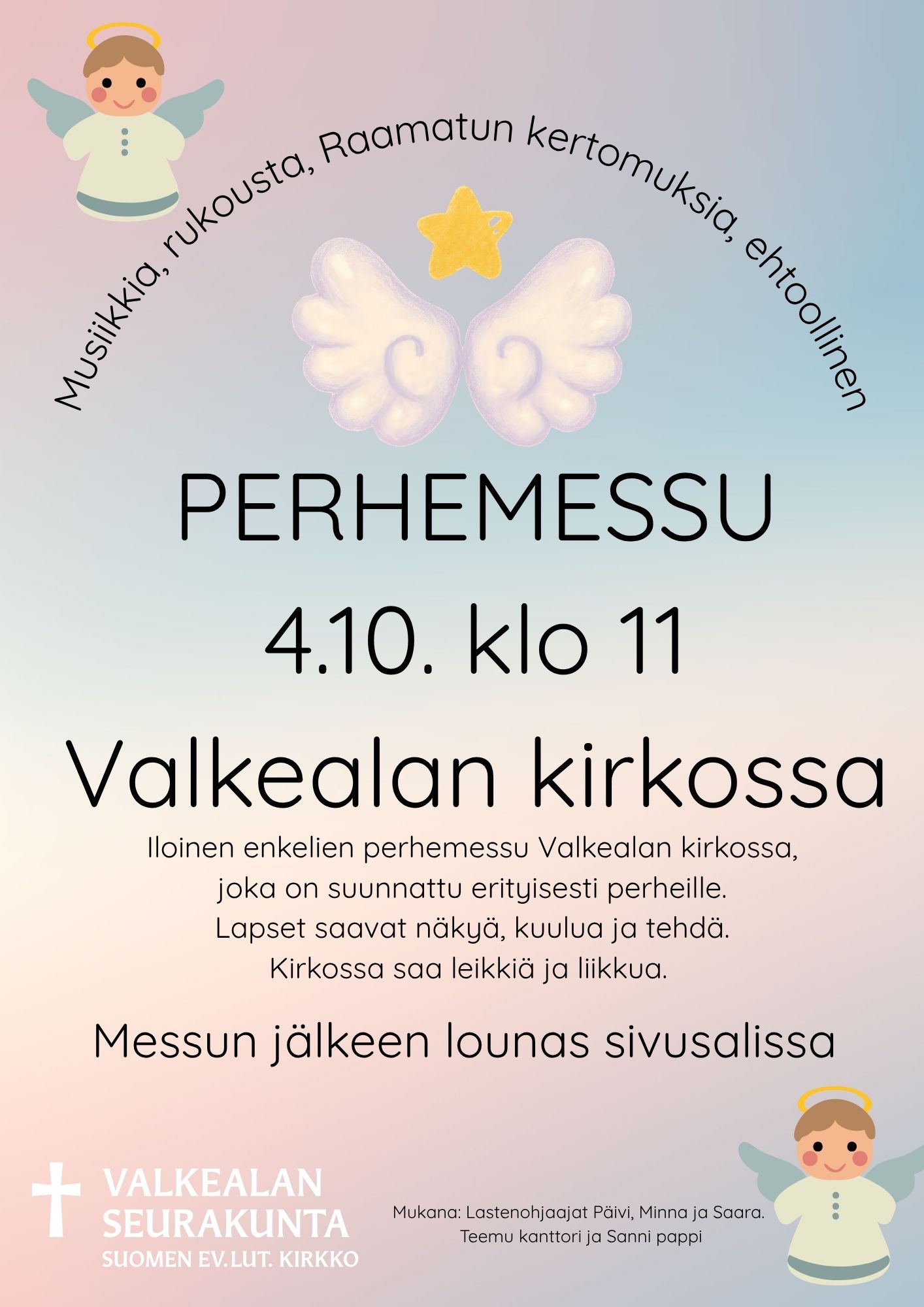Perhemessu 4.10. Valkealan kirkko